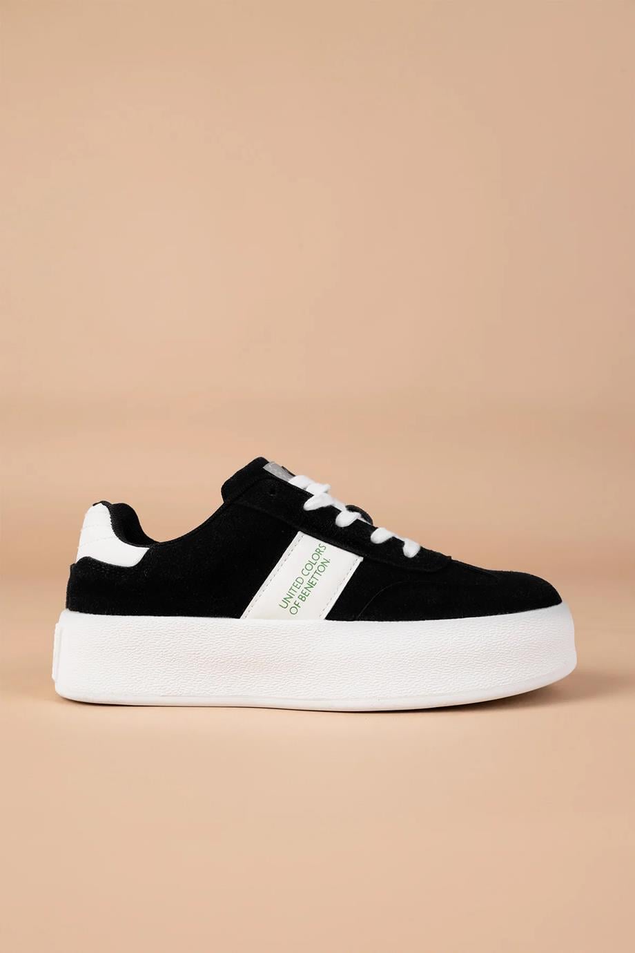 BENETTON SİYAH BEYAZ KADIN SPOR  AYAKKABI 11241-CHN-13-2K5