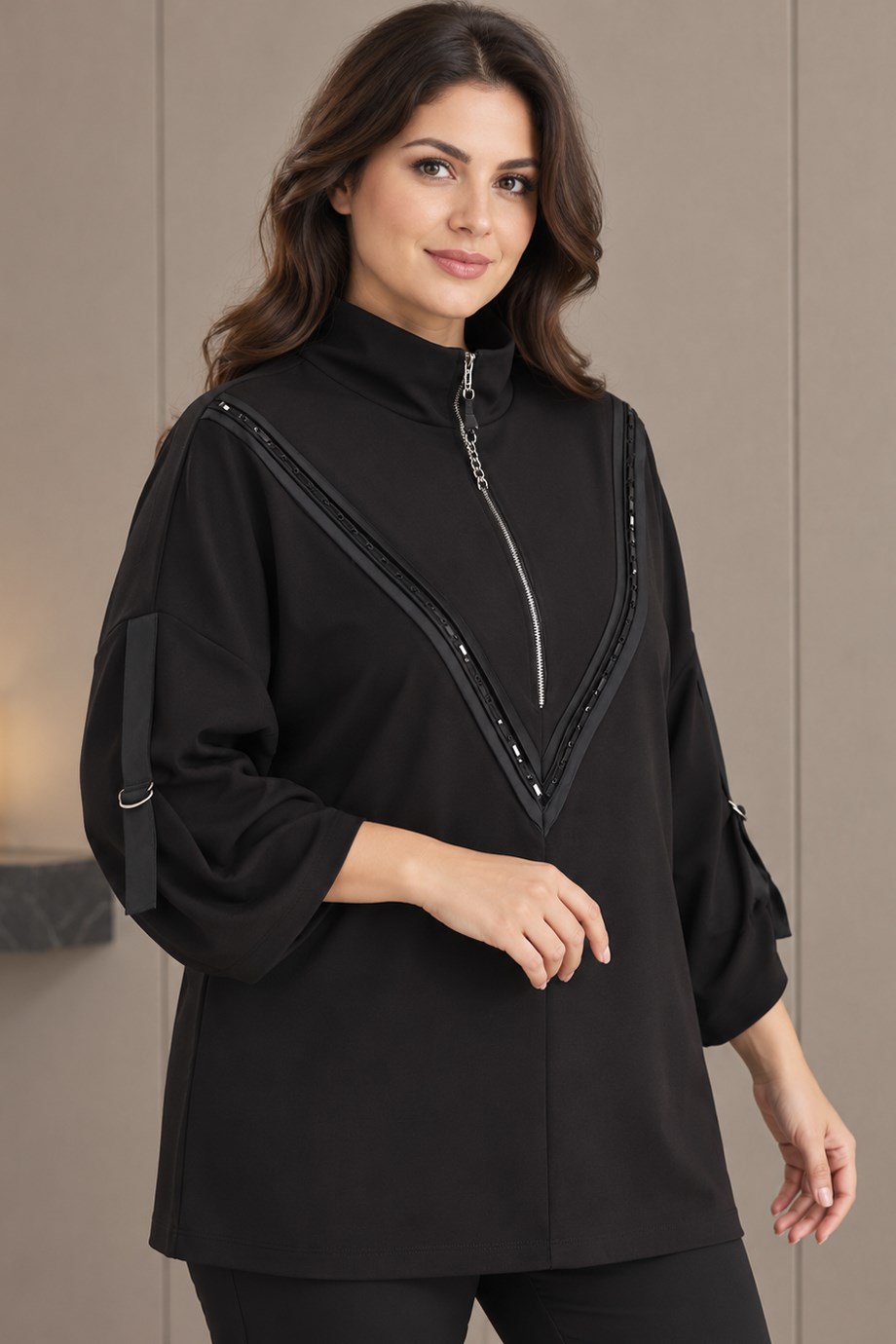 31704-2K7 DE WHITES BLUZ-SİYAH