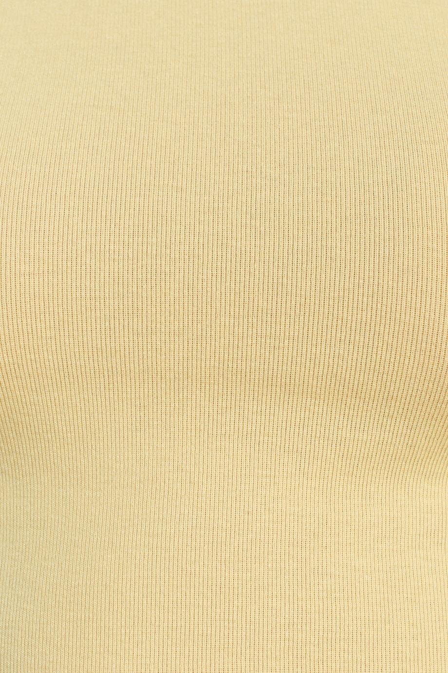 KISA KOLLU SARI KADIN CROP 30528-2Y5