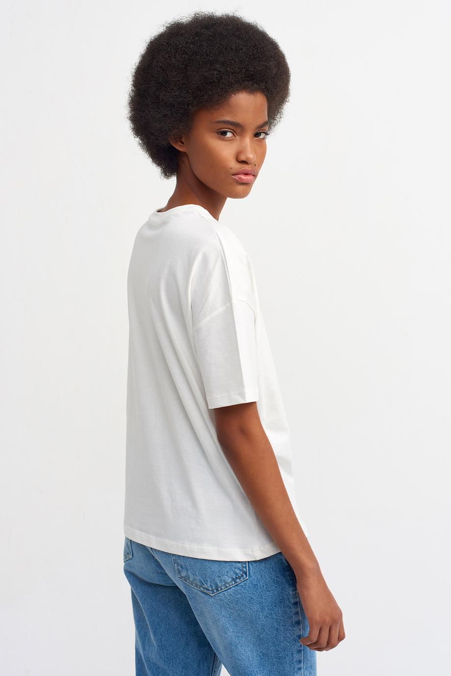 Basic T-Shirt-Ekru 3683-2Y6