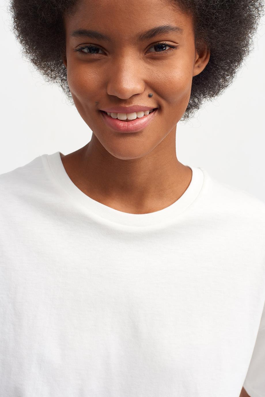 Basic T-Shirt-Ekru 3683-2Y6