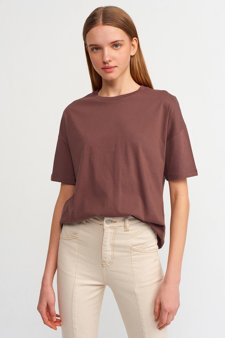 Basic T-Shirt-K.Kahve 3683-2Y6