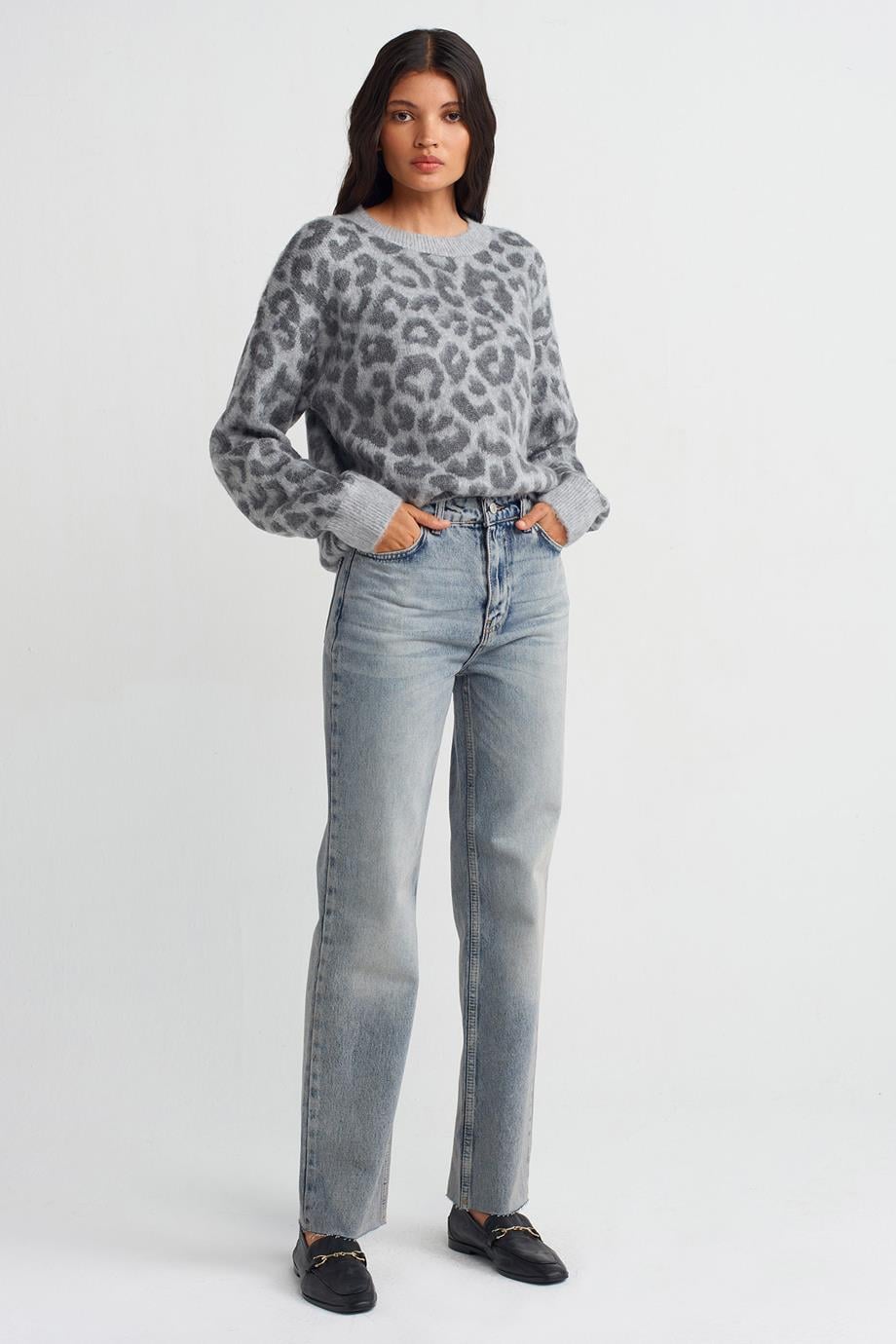 BORU PAÇA SİYAH KADIN KOT PANTOLON 71705-2K5