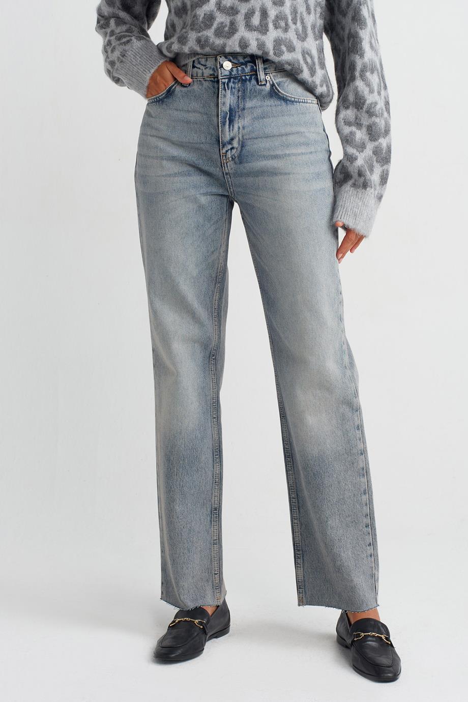 BORU PAÇA SİYAH KADIN KOT PANTOLON 71705-2K5