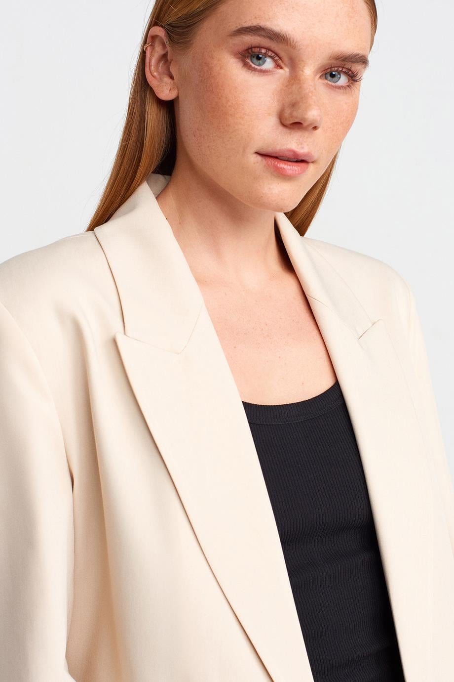 Kadın Blazer Ceket Bej 60759-2Y6
