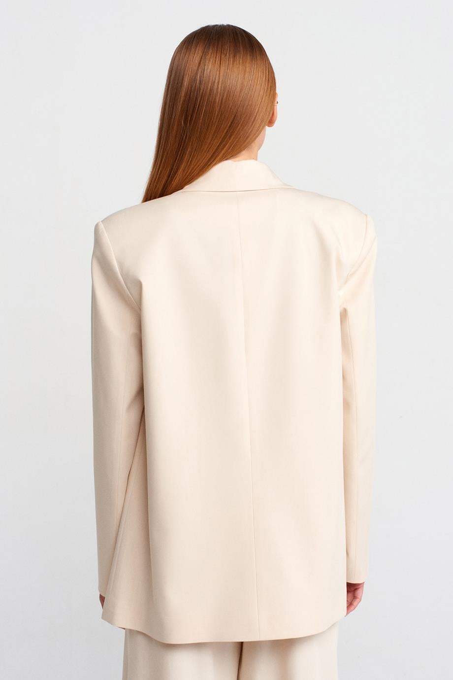 Kadın Blazer Ceket Bej 60759-2Y6