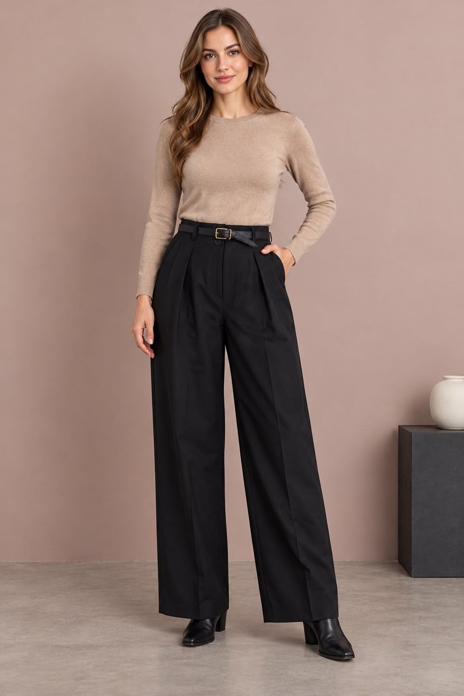 3959-2K7 EFİL PANTOLON-SİYAH