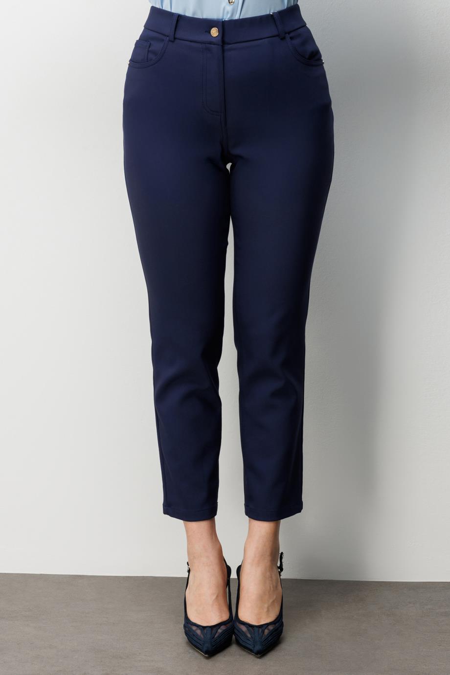 Beş Cep Dar Paça Pantolon Lacivert 4036-2Y6