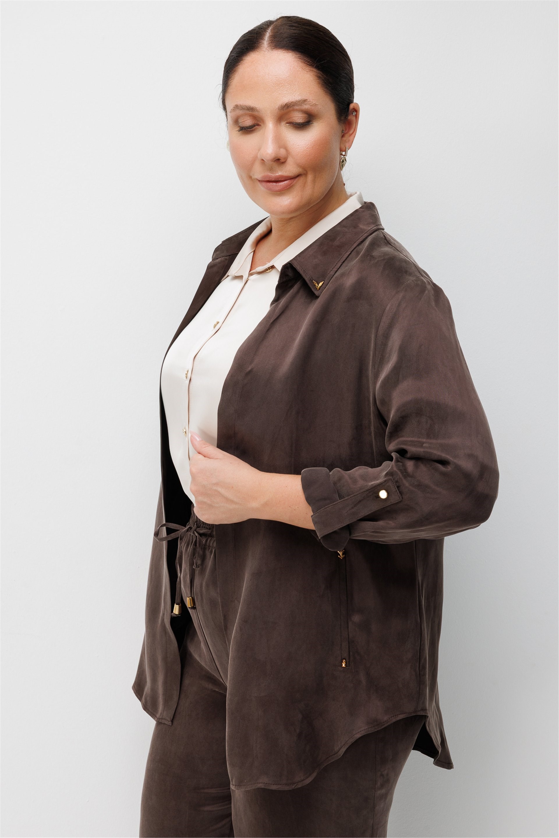 4581-2K7 EKOL CEKET-KAHVE