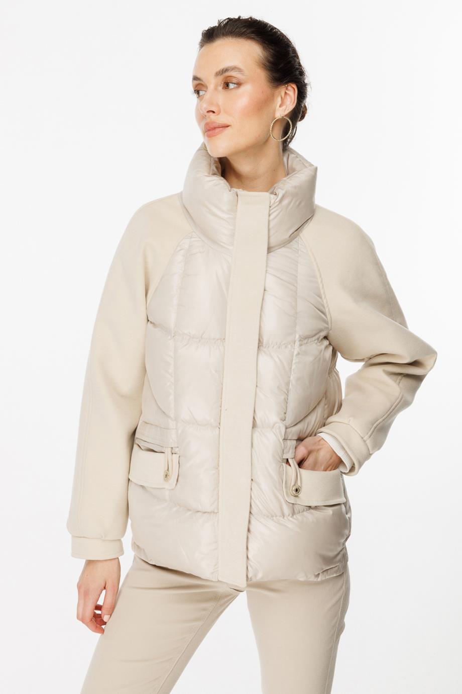 Ekol Torba Cep Şişme Ekru Kadın Kaban 7561-2K5