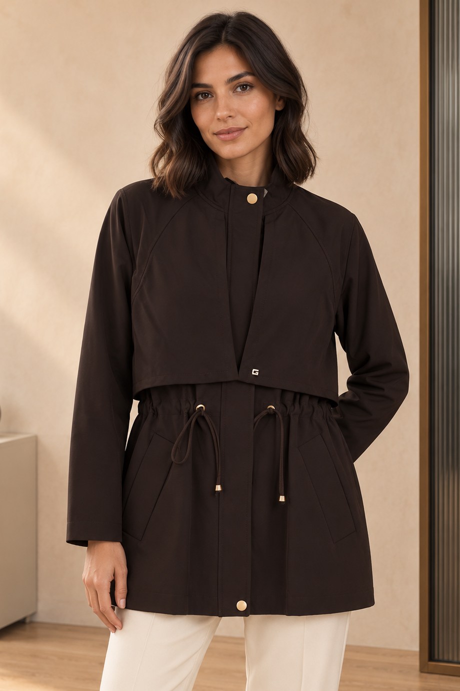 3431-2K7 GHİSA TRENCH-KAHVE