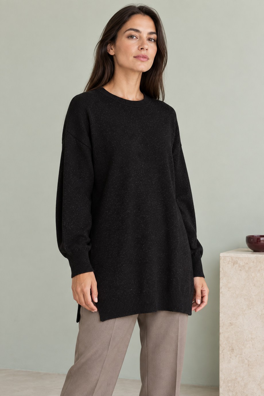 Kadın Siyah Tunik 33827-2K7