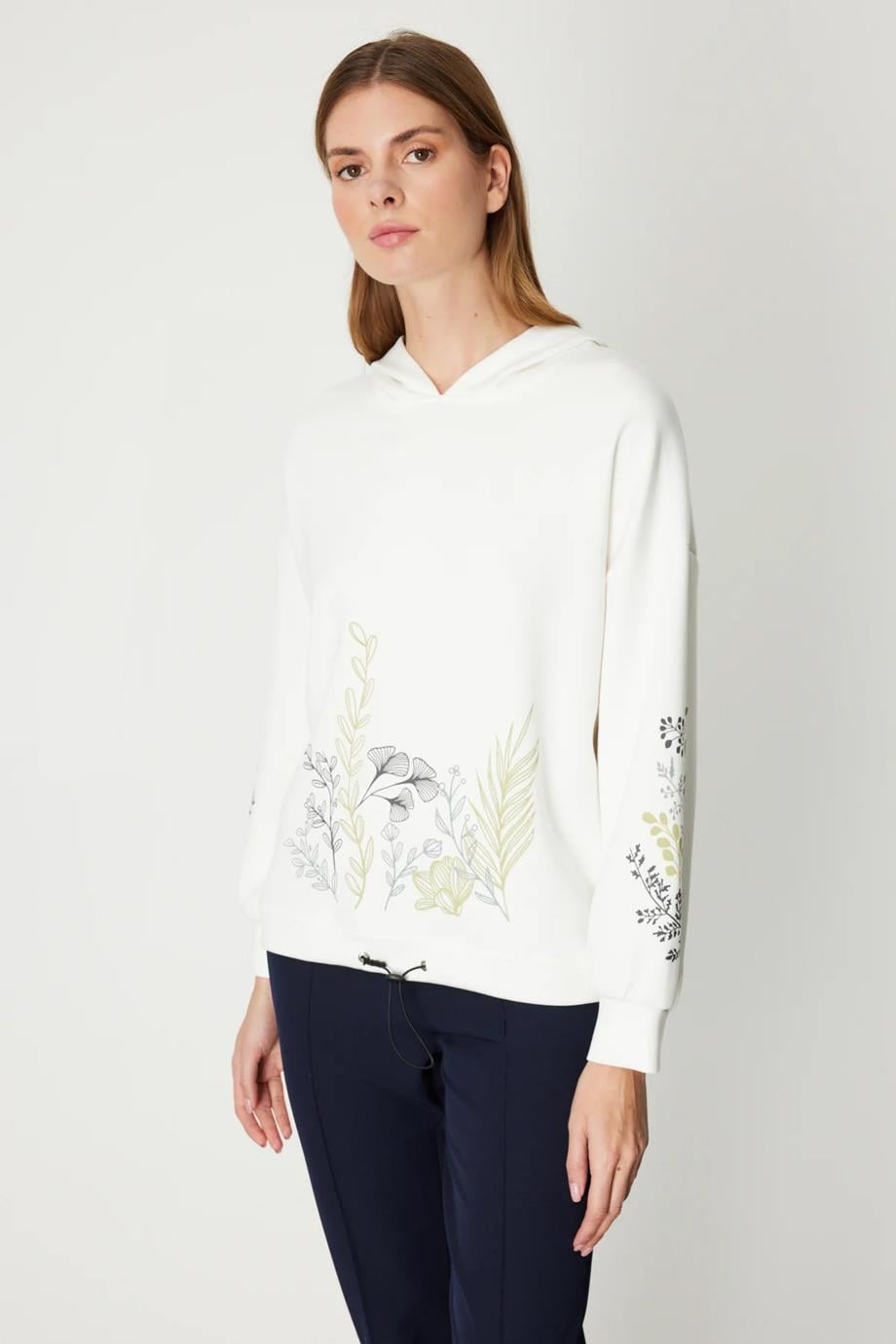 66360-2K6 ONTKES SWEAT-EKRU