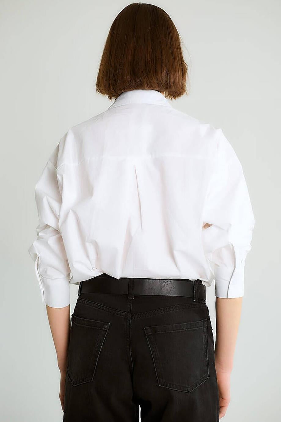 İnci ve Taş işlemeli Kadın Gömlek M39396-2Y6