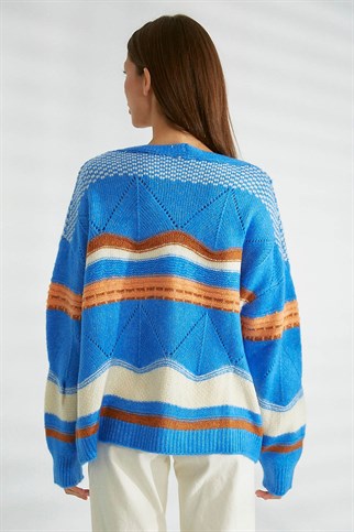 Düğmeli Kadın Somon Triko Hırka 93707-2K3