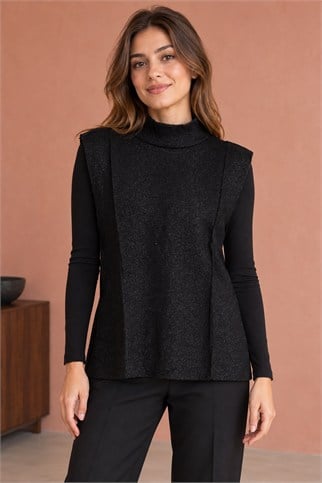 29159-2K7 BEBE PLUS BLUZ-SİYAH