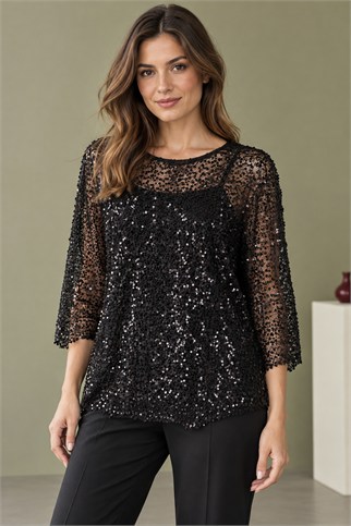29380-2K7 BEBE PLUS BLUZ-SİYAH