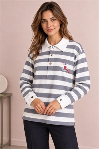 30502-2K7 BEBE PLUS SWEAT-EKRU GRİ