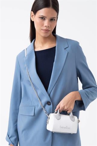 BENETTON BEYAZ A.GRİ KADIN ÇAPRAZ ÇANTA 1593-2Y5