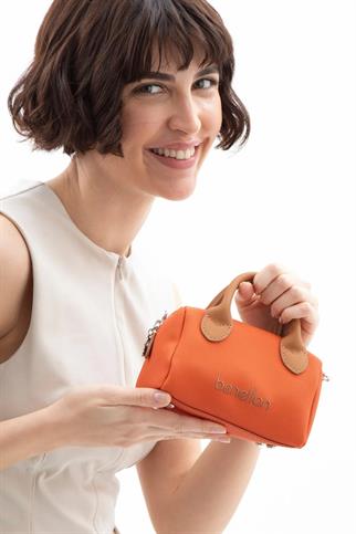 BENETTON TURUNCU CAMEL  KADIN ÇAPRAZ ÇANTA 1593-2Y5