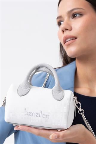 BENETTON BEYAZ A.GRİ KADIN ÇAPRAZ ÇANTA 1593-2Y5