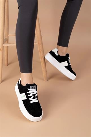 BENETTON SİYAH BEYAZ KADIN SPOR  AYAKKABI 11241-CHN-13-2K5