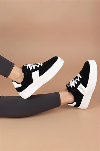 BENETTON SİYAH BEYAZ KADIN SPOR  AYAKKABI 11241-CHN-13-2K5