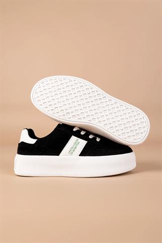 BENETTON SİYAH BEYAZ KADIN SPOR  AYAKKABI 11241-CHN-13-2K5