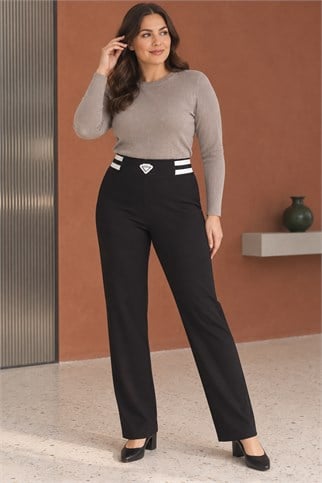 Kadın Siyah Pantolon 21709-2K7