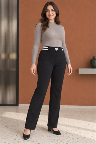Kadın Siyah Pantolon 21709-2K7