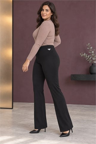 Kadın Siyah Pantolon 21712-2K7