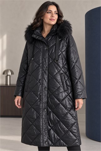 Kadın Siyah Mont 61756-2K7