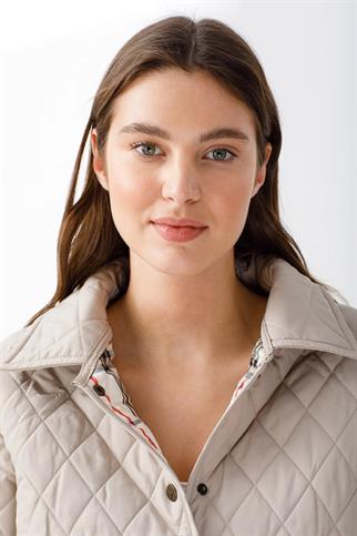 POLO YAKA ÇITÇITLI BEJ KADIN CEKET 21433-2K5