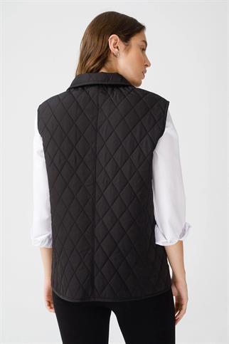 ÇITÇITLI KAPİTONE SİYAH KADIN YELEK 21437-2K5