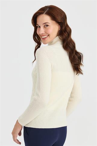 TAM BALIKÇI KEMİK KADIN KAZAK 23153-TB-2K5