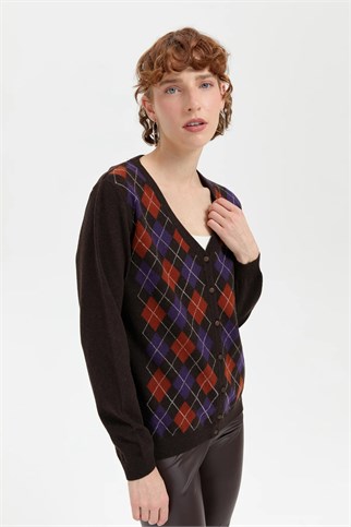 24040-VY-2K7 DESEN CEKET-KAHVE