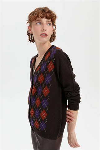 24040-VY-2K7 DESEN CEKET-KAHVE
