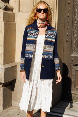 POLO YAKA UZUN KOLLU LACİ KADIN KABAN 24078-PY-2K5