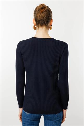 V Yaka Fitilli Laci Kadın Bluz 25353-VY-2Y5