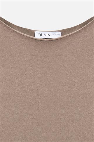 Kayık Yaka Kaşmirli Ultra Hafif Triko Kazak K. Vizon 10840-2Y6