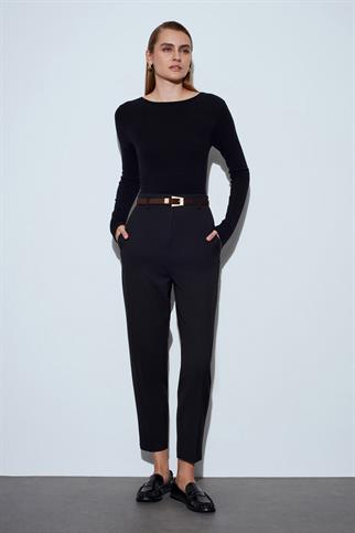 V Yaka Kaşmir Karışımlı Kazak-Siyah 10840-2Y6