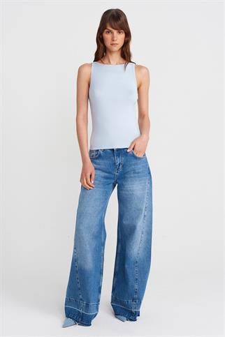 Halter Yaka Top-Açık Mavi 21048-2Y6