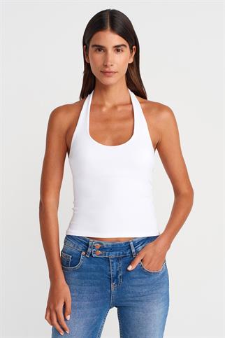 Halter Yaka Top-Beyaz 21052-2Y6