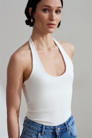 Halter Yaka Top-Ekru 21052-2Y6