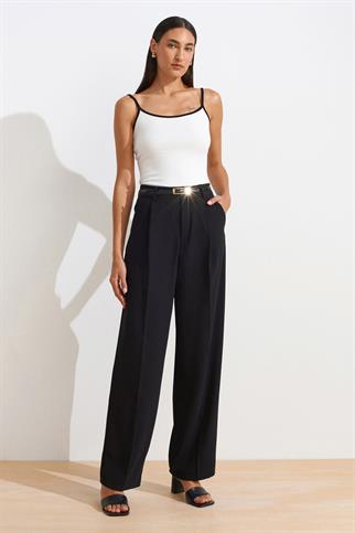 Şeritli Askılı Top-Ekru 21128-2Y6