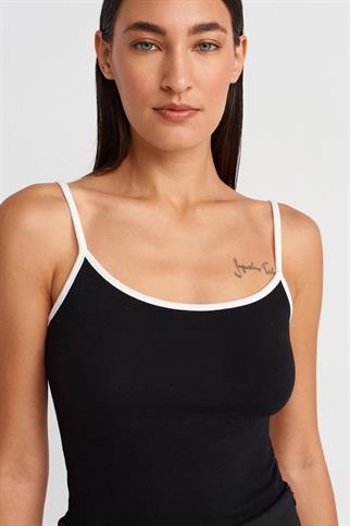 Şeritli Askılı Top-Siyah 21128-2Y6