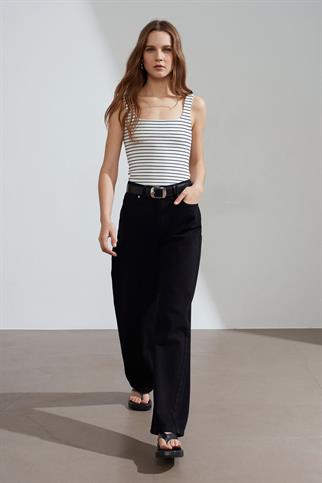 Askılı Atlet-Ekru-Siyah 21185-2Y6