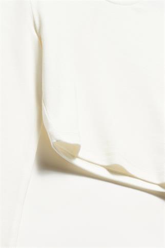 Uzun Kollu Ekru Kadın Crop 31236-2K5