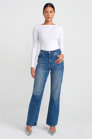 UZUN KOLLU BEYAZ KADIN BLUZ 31332-2Y5