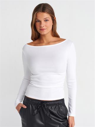 31401-2K6 DİLVİN BLUZBEYAZ